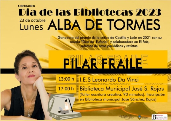 D&iacute;a de las Bibliotecas en Alba de Tormes con la escritora Pilar Fraile | Imagen 1
