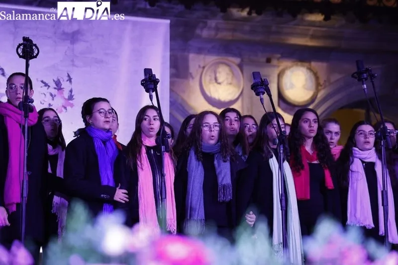 Acto oficial del Día Internacional de la Eliminación de la Violencia contra la Mujer en la Plaza Mayor de Salamanca. Fotos: David Sañudo