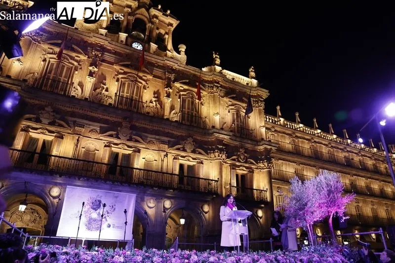 Acto oficial del Día Internacional de la Eliminación de la Violencia contra la Mujer en la Plaza Mayor de Salamanca. Fotos: David Sañudo