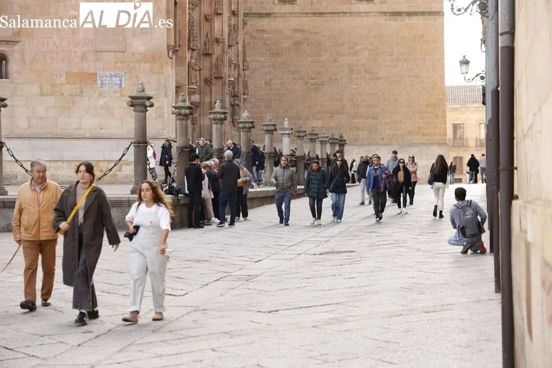 Ambiente en el centro de Salamanca este domingo. Fotos: David Sañudo