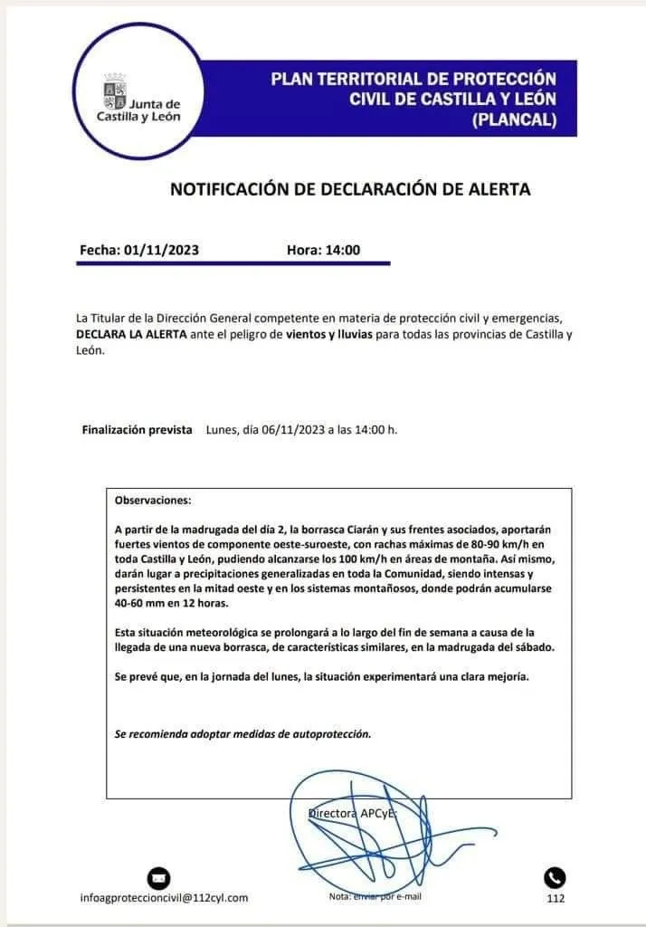 Foto 2 - Las comarcas de Pe&ntilde;aranda-Las Villas suspenden su actividad de fin de semana ante las alertas por fuertes vientos y lluvias