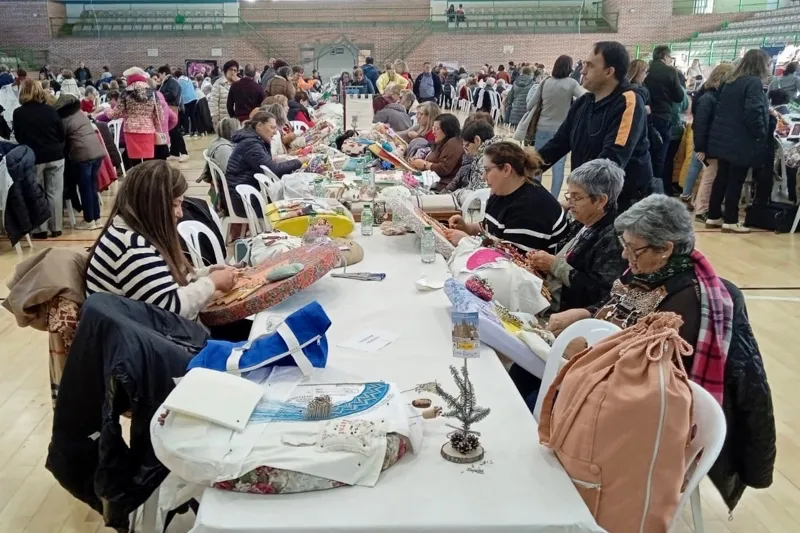 Encajeras de Peñaranda han participado en el encuentro anual de Astorga
