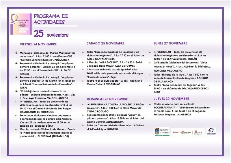 Marcha contra la violencia de género en Alba de Tormes el año pasado.