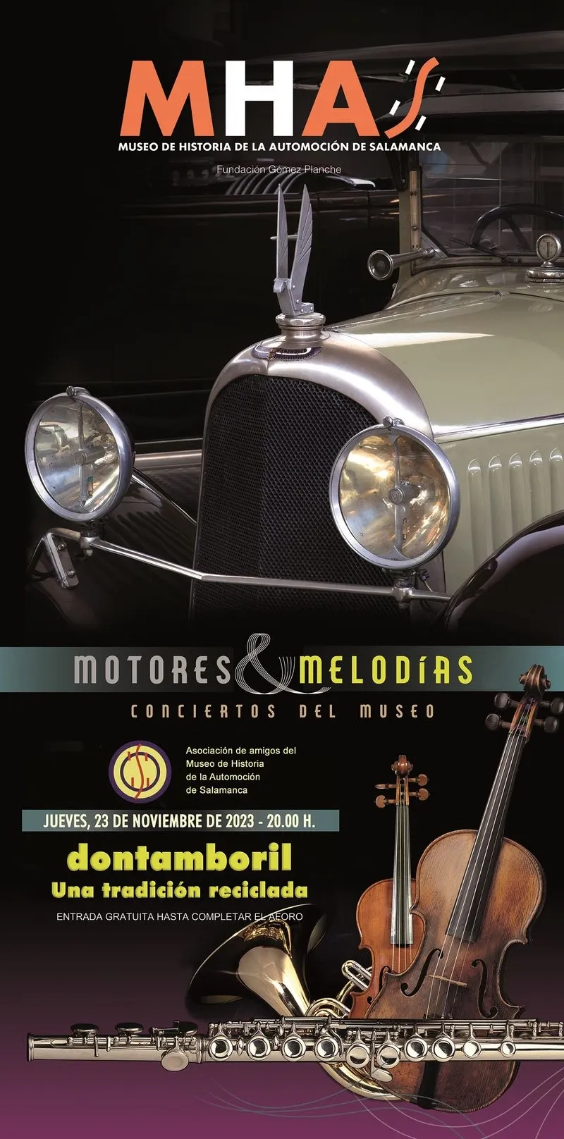 El concierto tendrá lugar en el Museo de Historia de la Automoción. 