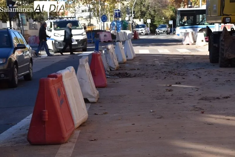 Obras de urbanización de la Carretera de Ledesma. Foto de Vanesa Martins