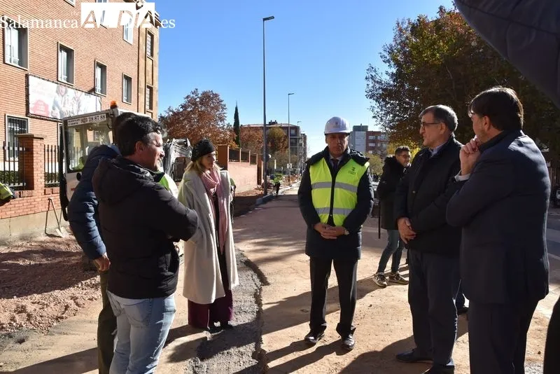 Obras de urbanización de la Carretera de Ledesma. Foto de Vanesa Martins