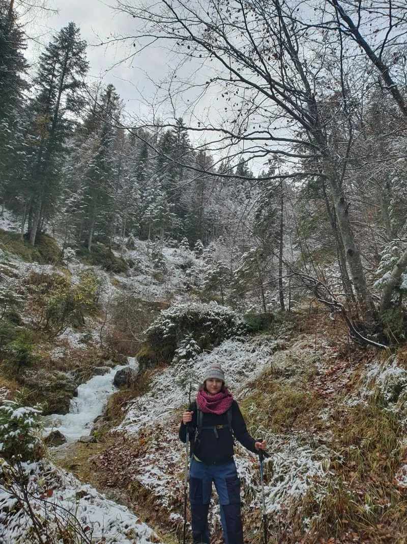 Iria Merino en Dolomitas.