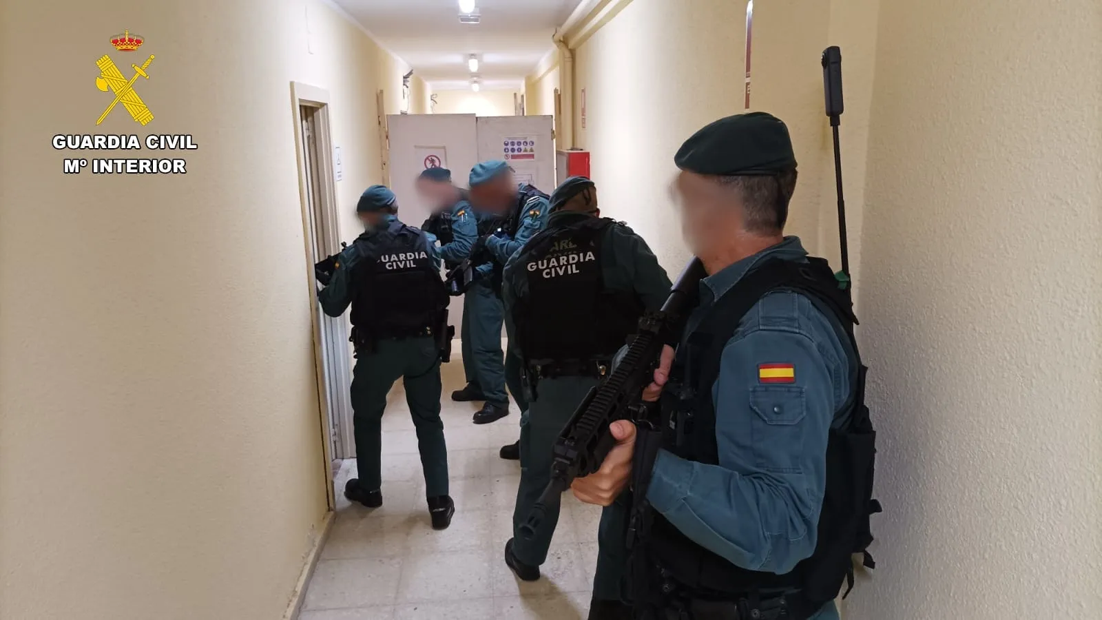 Simulacro de la Guardia Civil en Peñaranda. Foto G. Civil