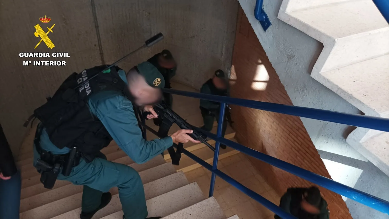 Simulacro de la Guardia Civil en Peñaranda. Foto G. Civil