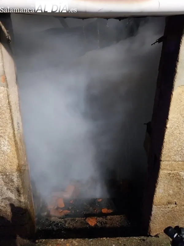 El fuego afectó por completo al local, que estaba lleno de leña