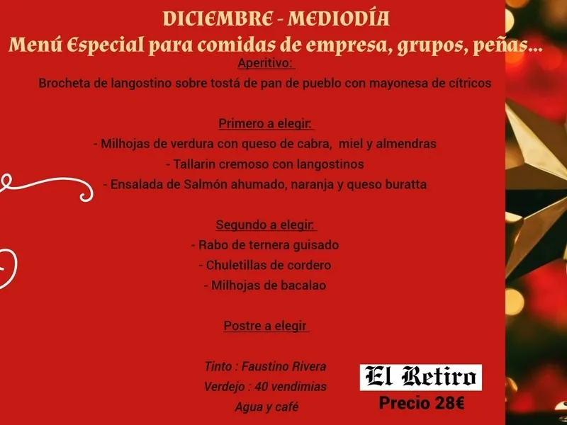 Restaurante El Retiro en Vitigudino, un lugar acogedor para disfrutar de momentos especiales