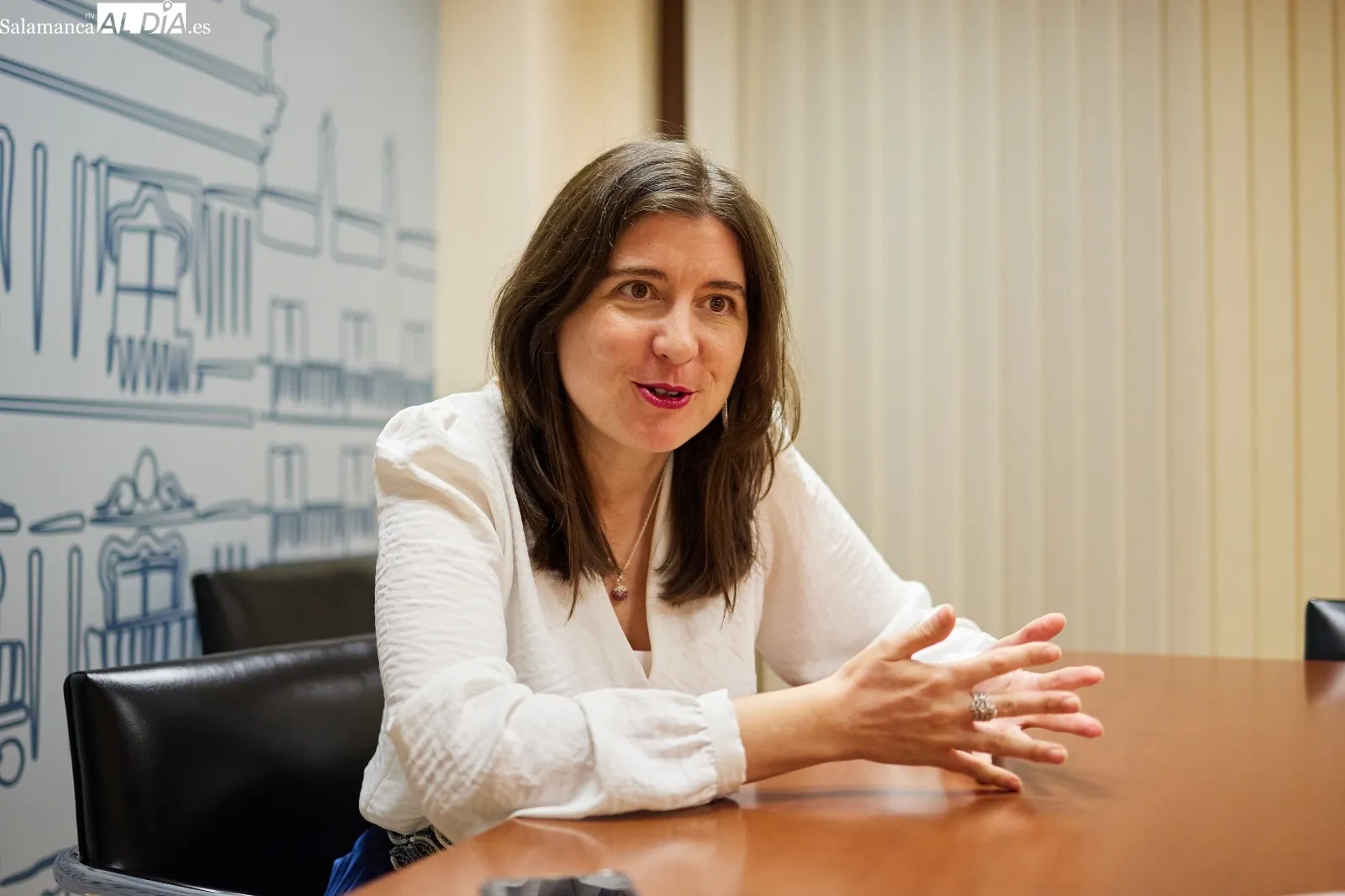 Miryam Rodríguez durante la entrevista | FOTOS: David Sañudo 