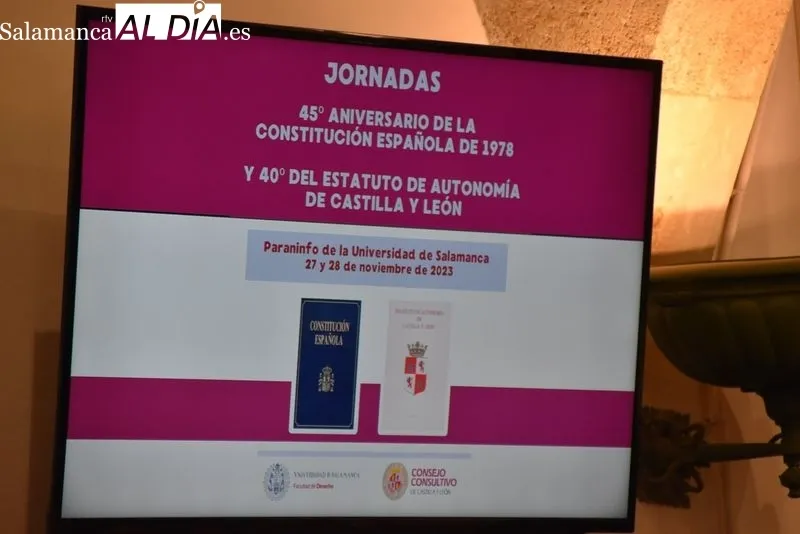 Jornadas '45 aniversario de la Constitución Española de 1978 y 40º del Estatuto de Autonomía de Castilla y León', en el Paraninfo de la USAL. Foto de Vanesa Martins