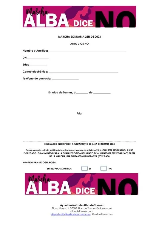 Foto 4 - Alba celebrar&aacute; la II marcha familiar &lsquo;Alba dice NO&rsquo; con motivo del 25 -N