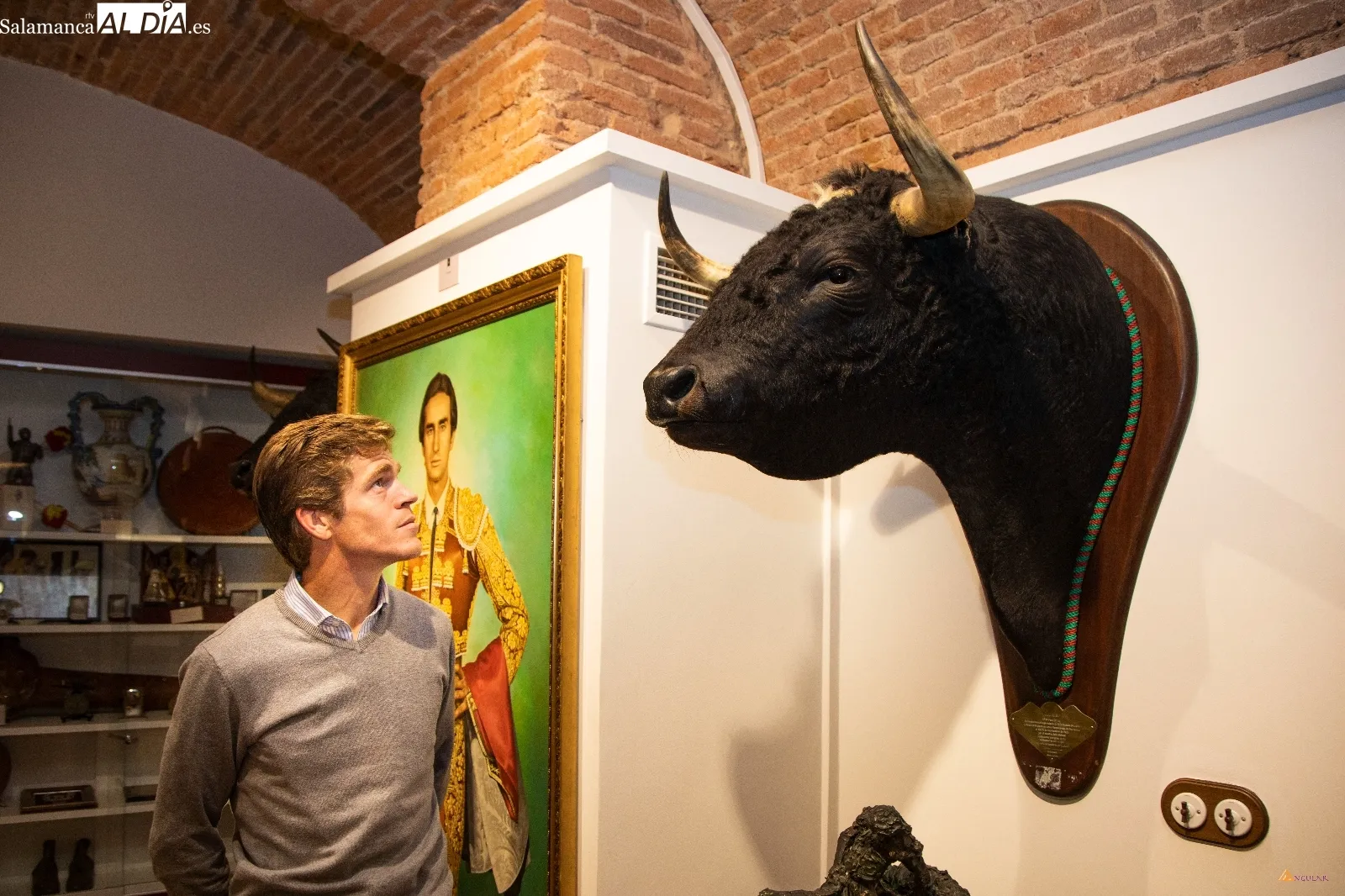 Borja Jiménez en el Museo Taurino de Salamanca. | Fotos: Pablo Angular