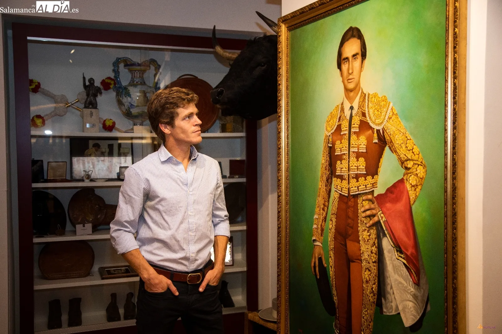 Borja Jiménez en el Museo Taurino de Salamanca. | Fotos: Pablo Angular