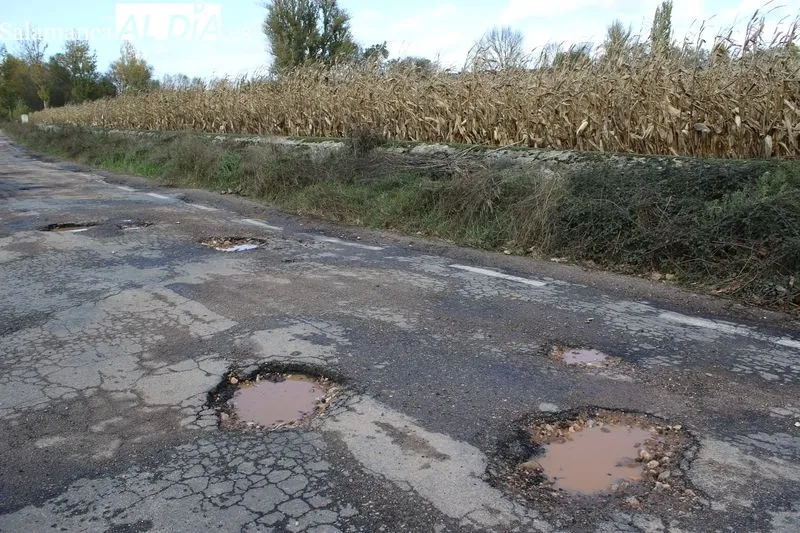 Foto 3 - Penoso estado de la carretera que une Fresno Alh&aacute;ndiga con Santa Teresa 