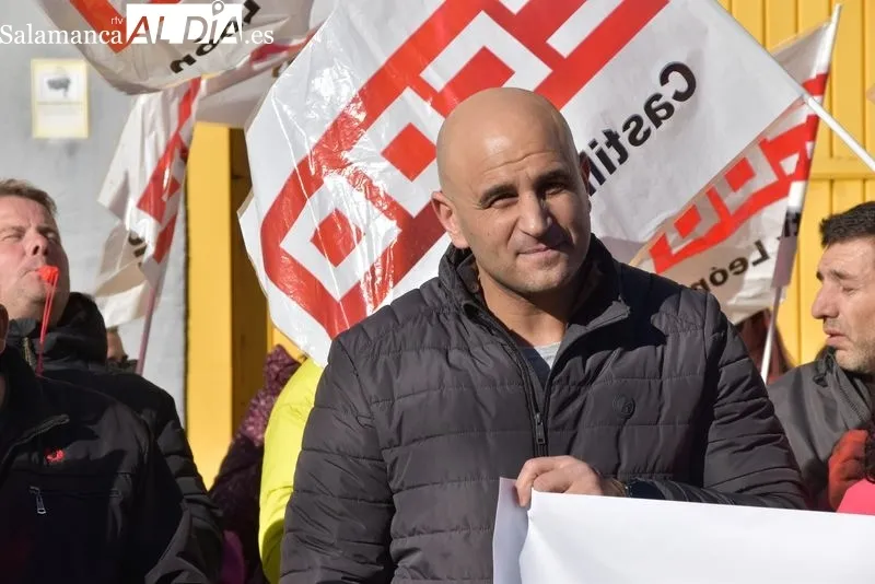 Protesta de CCOO ante la sede de Prosegur en Salamanca. Foto de Vanesa Martins