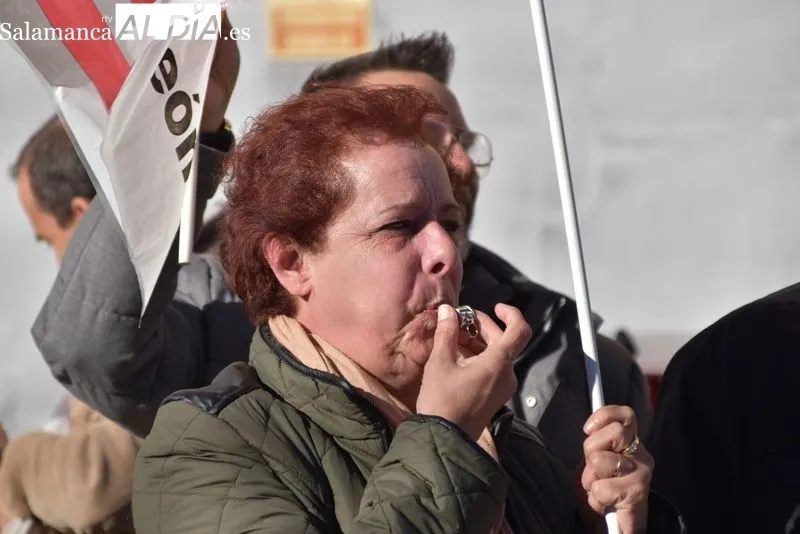 Protesta de CCOO ante la sede de Prosegur en Salamanca. Foto de Vanesa Martins