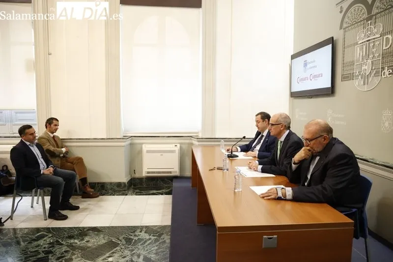 Convenio de colaboración entre la Diputación y los viveros de empresas en la provincia, ubicados en Béjar, Ciudad Rodrigo y Peñaranda de Bracamonte. Foto de David Sañudo