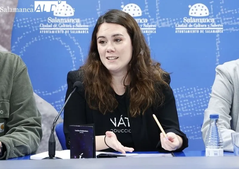 Presentación en la Sala de la Palabra del montaje de la compañía salmantina Lunática Producciones ‘Ío’, que se estrenará en la Sala B del Caem. Foto de David Sañudo