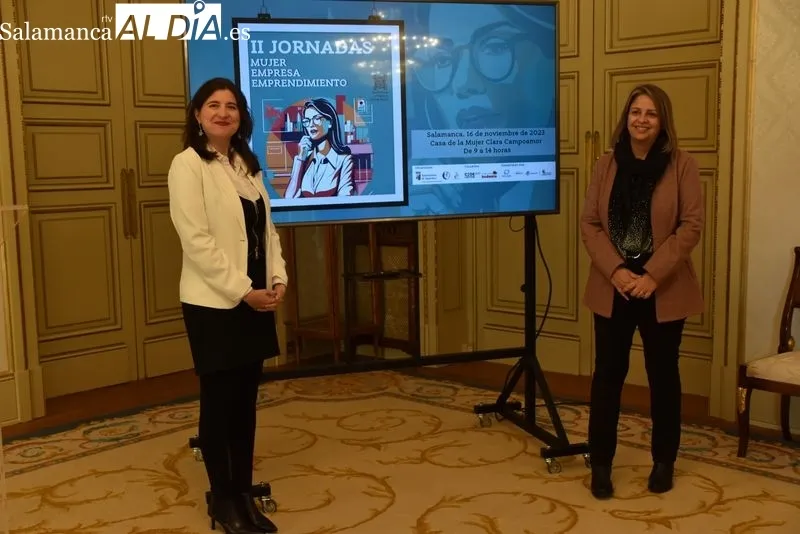 La concejala de Familia e Igualdad de Oportunidades, Miryam Rodríguez, presenta las II Jornadas ‘Mujer, Empresa y Emprendimiento’ en colaboración con la Asociación de Empresarias de Salamanca. Foto Vanesa Martins