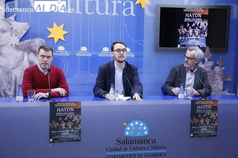 Presentación en la Sala de la Palabra del concierto de la Orquesta Clásica del Teatro Liceo programado este sábado en el CAEM, en homenaje a Santa Cecilia. Foto de David Sañudo