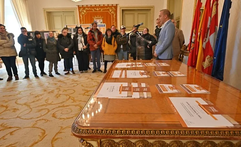 Entrega esta mañana de los premios a los ganadores en el certamen de dibujo escolar Zacarías González, organizado por el Ayuntamiento de Salamanca