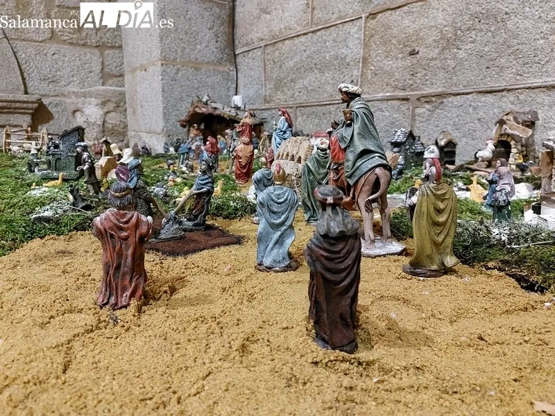 Belenes y árbol de Navidad de los que disfrutan ya los vecinos de Bogajo / FOTOS: DANIEL ROMÁN CASADO 
