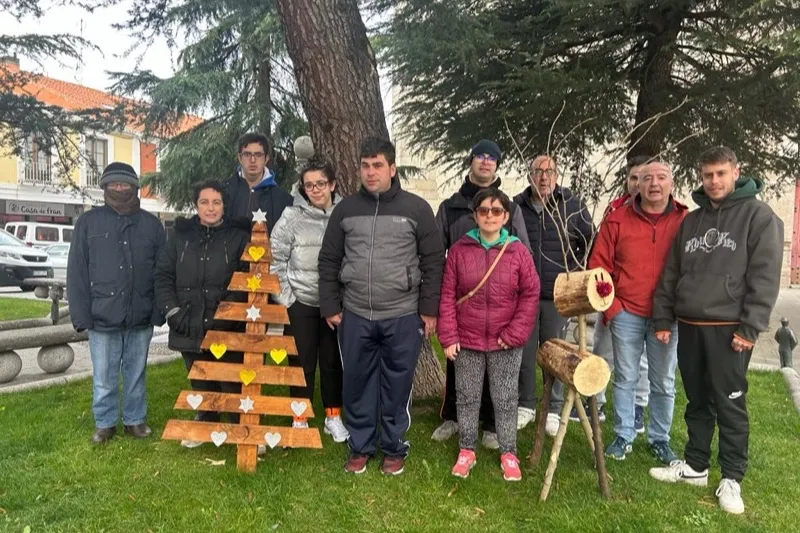 El grupo Acomunidad instala decoración navideña en diferentes puntos de la ciudad