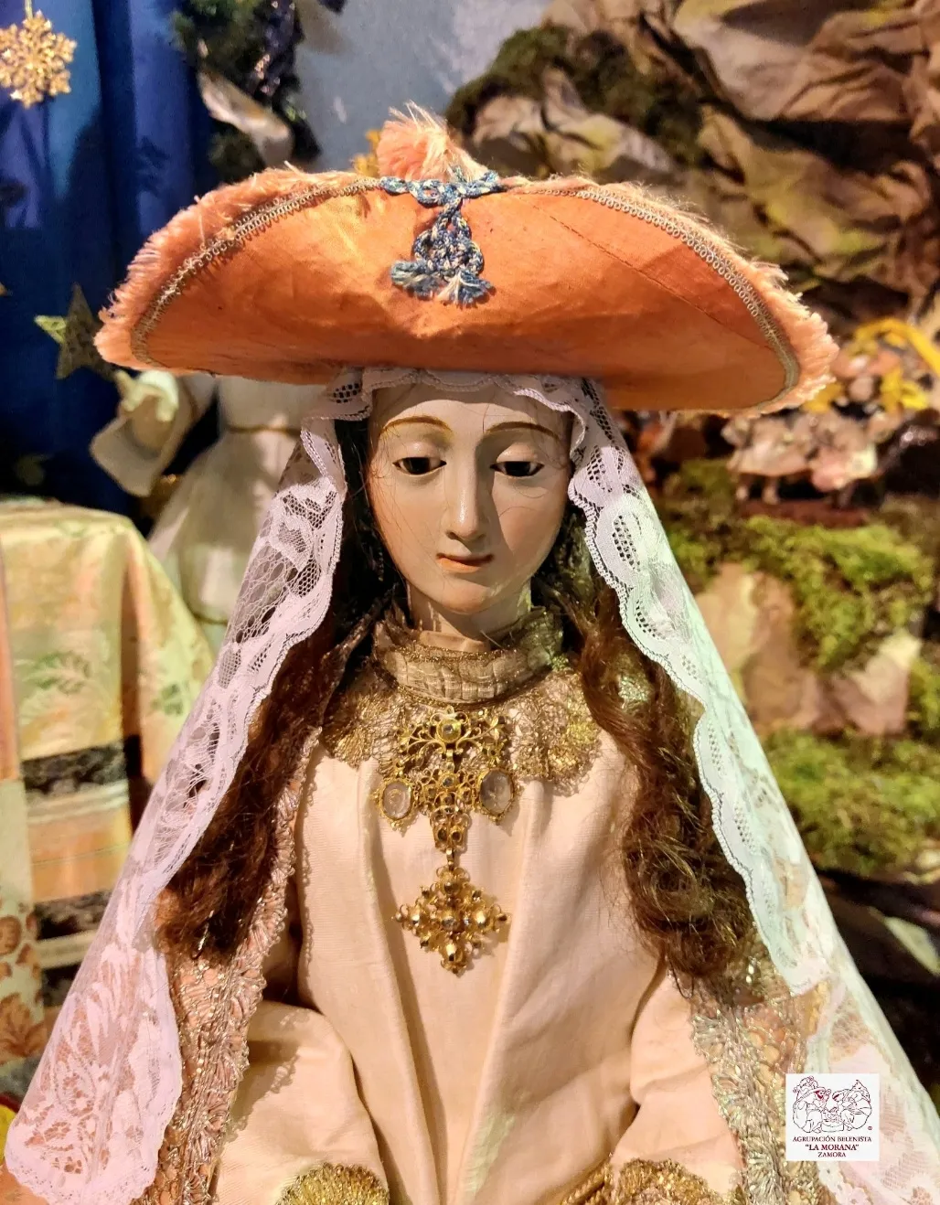 Imágenes del belén barroco de las Franciscas Descalzas en su monasterio de El Rollo.