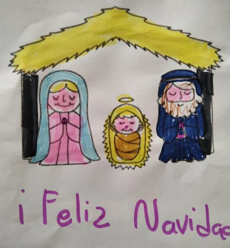 Foto 7 - Repartidas en la Residencia Mixta felicitaciones elaboradas por los ni&ntilde;os de San Andr&eacute;s