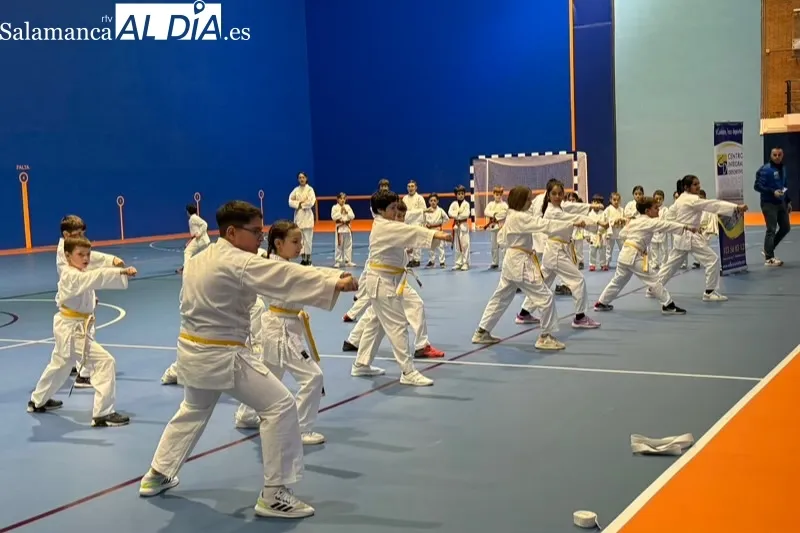 El I Encuentro de antiguos alumnos y la exhibición navideña de kárate tenía lugar en el pabellón