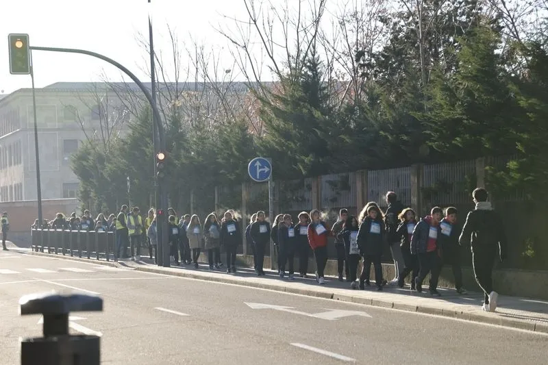 Marcha de Navidad Solidaria del Colegio Maristas. Foto de David Sañudo