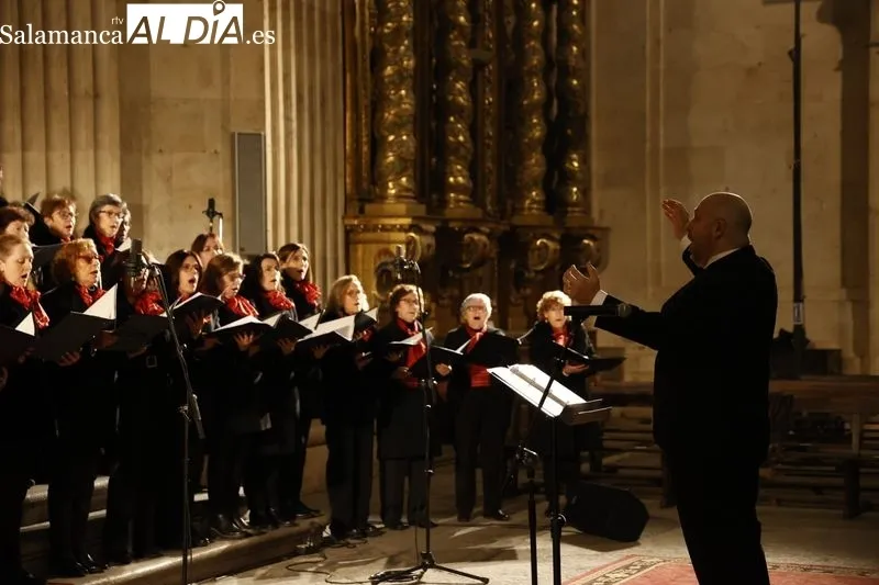 Imágenes del concierto del Coro Santa Cecilia y el Coro de Cámara de la Escuela Municipal de Música de Salamanca. Fotos: David Sañudo.
