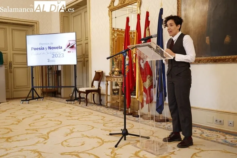 Entrega de los Premios Ciudad de Salamanca de Novela y Poesía de la edición 2023 en el Ayuntamiento. Foto de David Sañudo