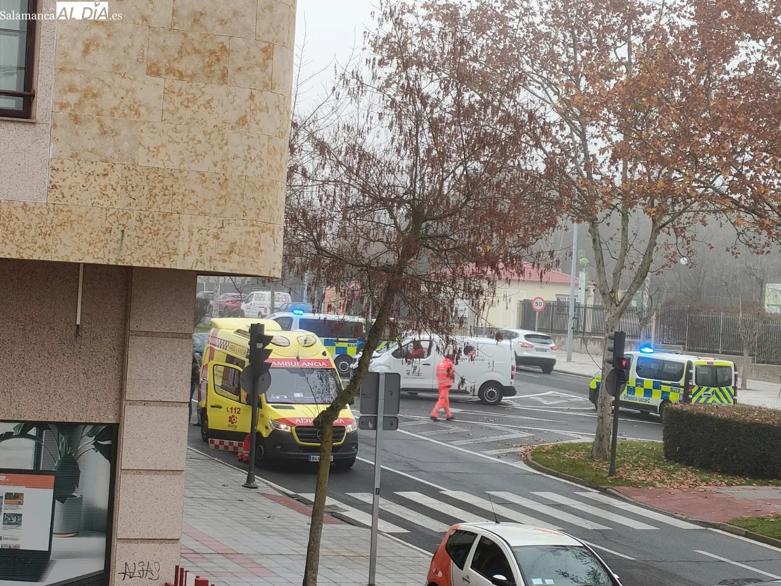 Imágenes del accidente en la avenida Vicente del Bosque.