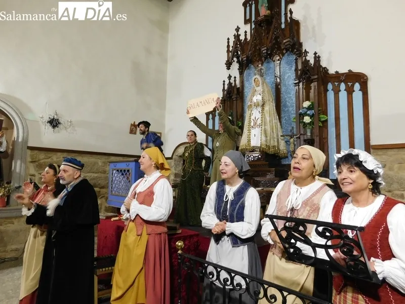Representación de la obra 'Buscando a Nebrija', en Villavieja de Yeltes 