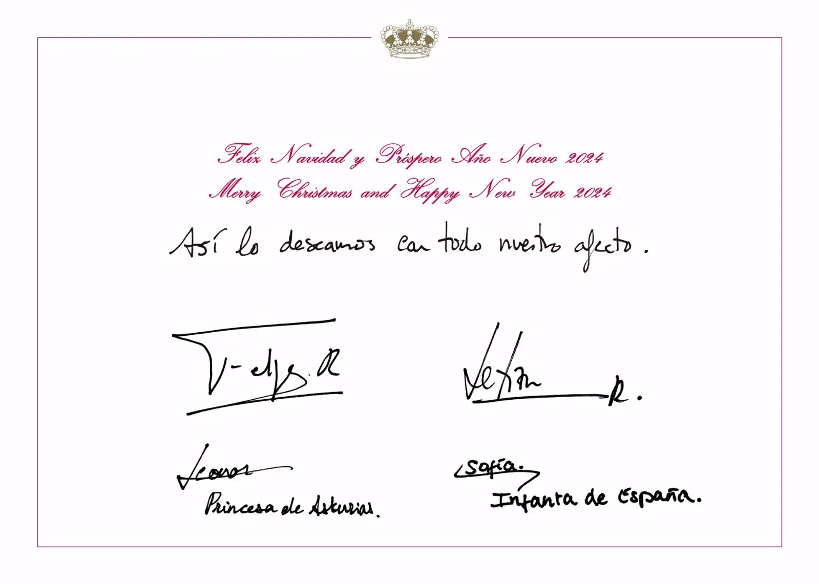 LA FAMILIA REAL FELICITA LA NAVIDAD - CASA REAL -EP