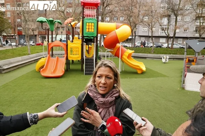 Nuevos juegos infantiles en el parque Picasso. Foto de David Sañudo
