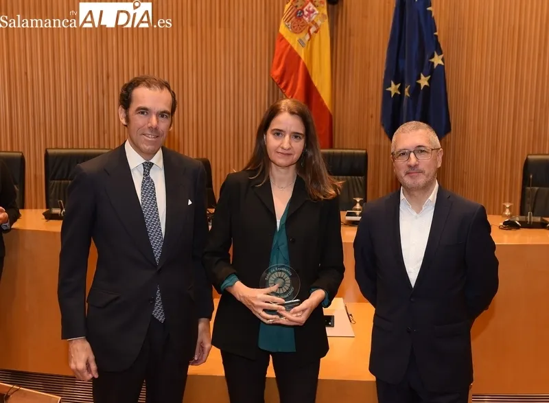 Benjumea, Álvarez y Morán hoy en la entrega del Sello Foto: Iberdrola.