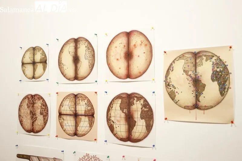 ‘Cartografía de la Humedad. La casa de los Líquenes Rosa’, del artista colombiano Adrián Estrada, en la Sala de Exposiciones Espacio de Arte Experimental de la Hospedería Fonseca