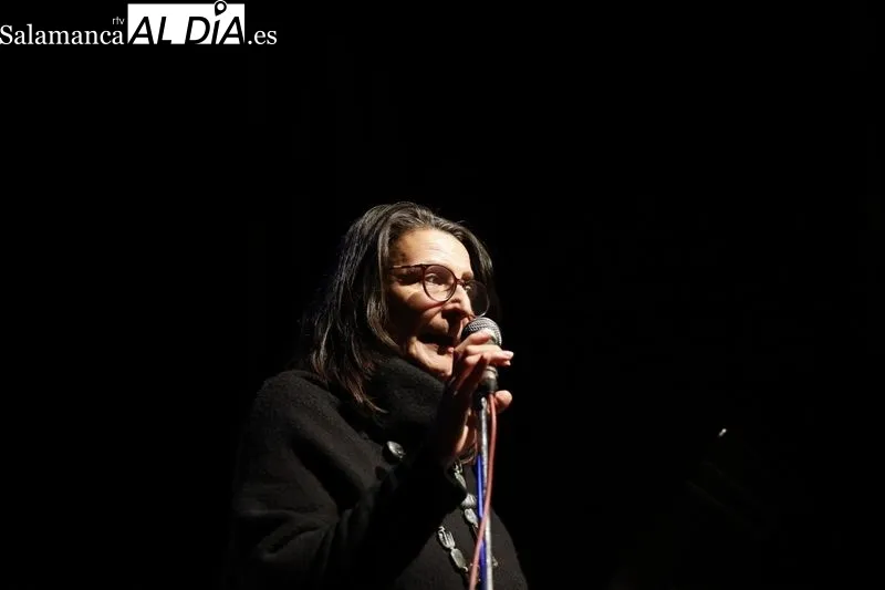 'Poesía por Palestina. Versos contra el genocidio' en la Torrente Ballester de Salamanca. Fotos: David Sañudo