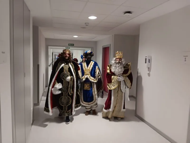Los Reyes Magos en el Hospital de Salamanca.