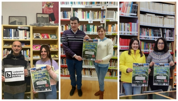 Responsables de las bibliotecas de Ledesma, Lumbrales y Vitigudino con las respectivas responsables de Cultura de sus ayuntamientos
