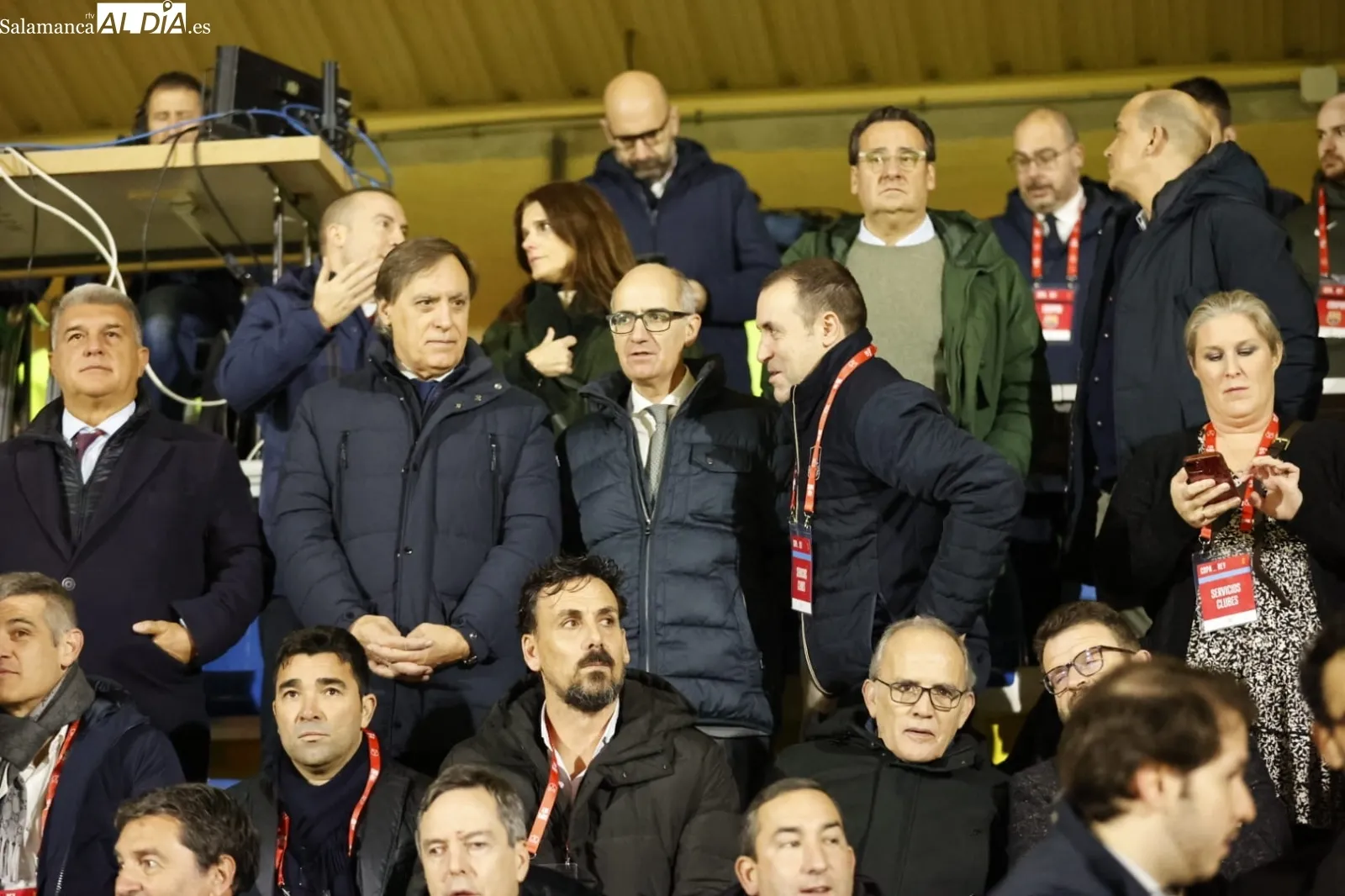 Laporta, Carbayo, Recio... el 'palco VIP' del Reina Sofía que disfruta del Unionistas - Barcelona | FOTOS: David Sañudo 