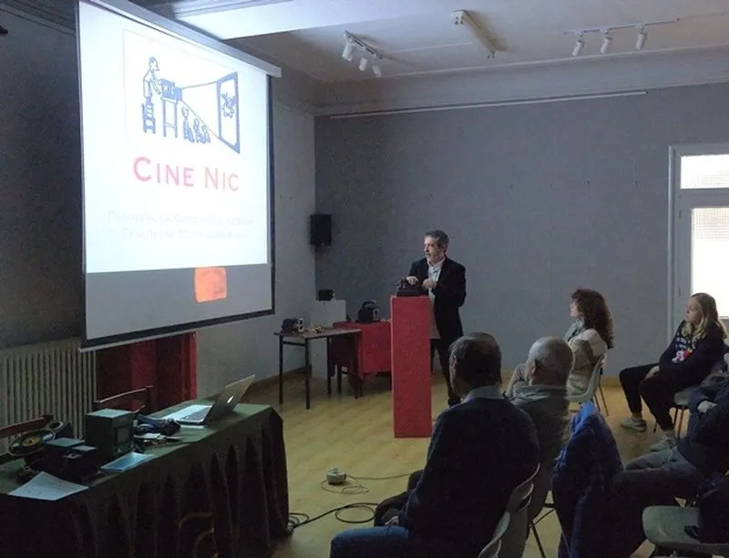 Charla de Antonio Sánchez Sánchez en el Casino Obrero de Béjar. Foto Centro Estudios Bejaranos