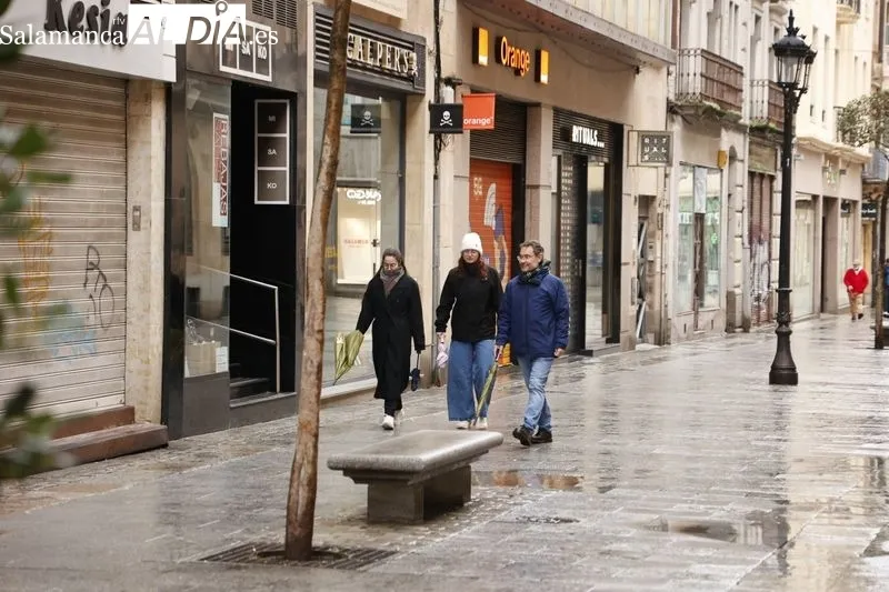 Imágenes de viandantes haciendo algunas compras en el domingo de apertura comercial. Fotos: David Sañudo.
