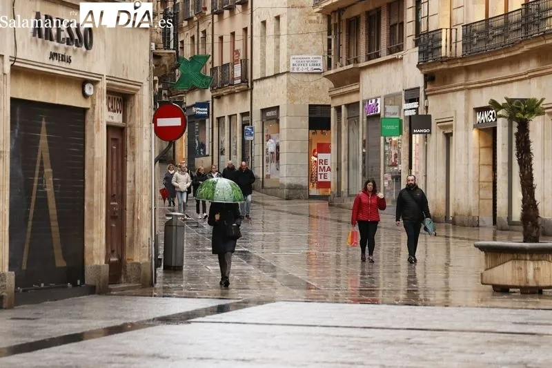 Imágenes de viandantes haciendo algunas compras en el domingo de apertura comercial. Fotos: David Sañudo.