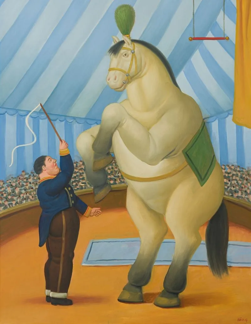  Fernando Botero. “Caballo y domador“. 1990. Óleo sobre lienzo. Colección CaixaBank.